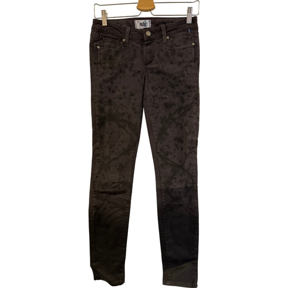 Paige Verdugo Ultra Slim Jeans Women's Black Splatter Size‎ 25